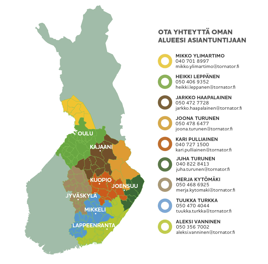 Olemme kiinnostuneita monenlaisista metsätiloista